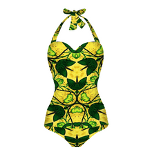 Load image into Gallery viewer, All Over Print Women&#39;s Halterneck One Piece Swimsuit