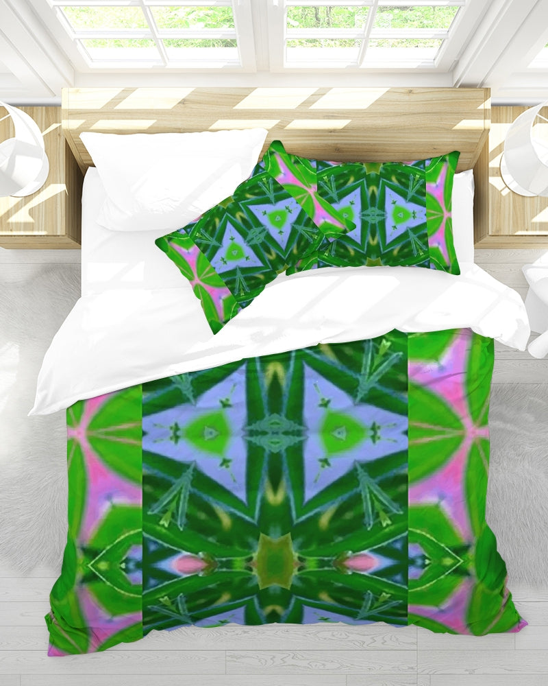 Green Batik 1 Queen Duvet Cover Set