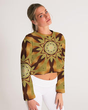 Afbeelding in Gallery-weergave laden, Wood Gold 1 Women&#39;s Cropped Sweatshirt