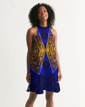 Afbeelding in Gallery-weergave laden, Lapiz Gold 1 Women&#39;s Halter Dress