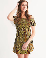 Indlæs billede til gallerivisning Wood Gold 2 Women&#39;s Off-Shoulder Dress