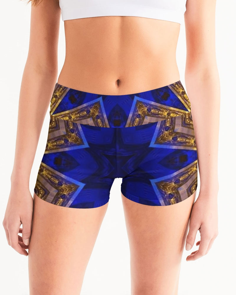Lapiz Gold 1 Women's Mid-Rise Yoga Shorts