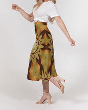 Afbeelding in Gallery-weergave laden, Wood Gold 1 Women&#39;s A-Line Midi Skirt