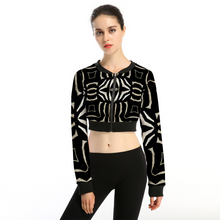 Load image into Gallery viewer, Custom Women&#39;s Full Zipper Crop Jacket Long Sleeve Round Neck Tops