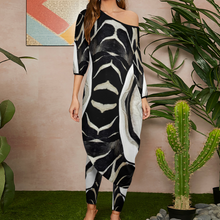 Load image into Gallery viewer, MC 3 Custom Women&#39;s Casual Two Piece Set Diagonal Shoulder Top &amp; Pants