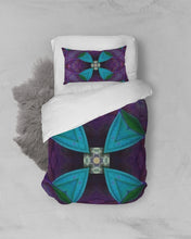 Cargar imagen en el visor de la galería, Night Flower Twin Duvet Cover Set