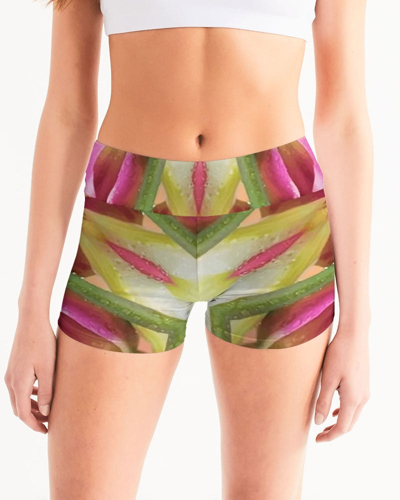 Blush 1 Women's Mid-Rise Yoga Shorts