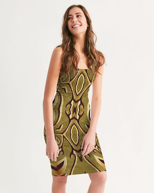 Wood Gold 2 Women's Midi Bodycon Dress