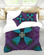 Cargar imagen en el visor de la galería, Night Flower Queen Duvet Cover Set
