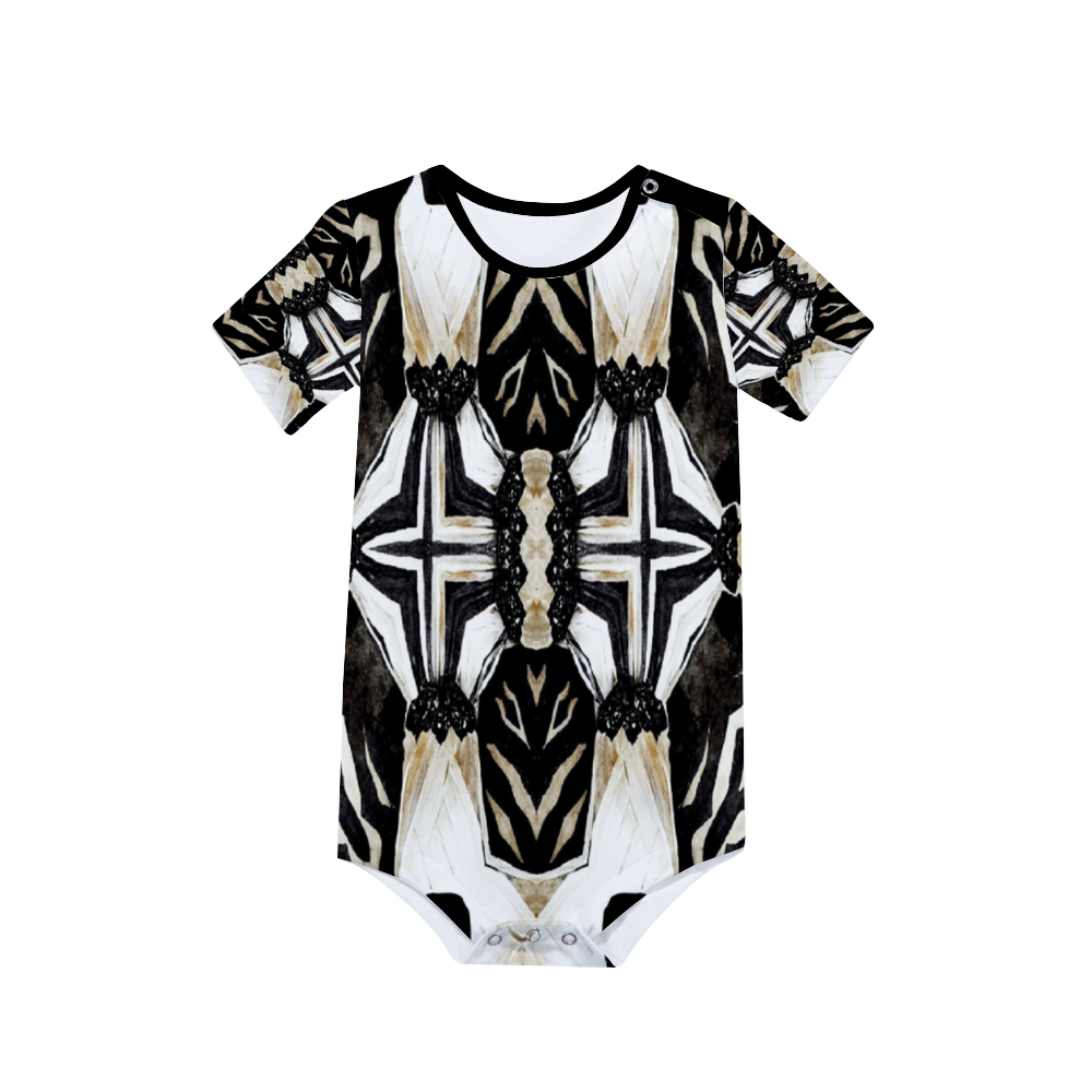 Custom All Over Print Baby's Short Sleeve Romper Jumpsuit