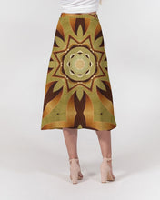 Afbeelding in Gallery-weergave laden, Wood Gold 1 Women&#39;s A-Line Midi Skirt