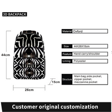 Load image into Gallery viewer, BW 1 Custom Bag All Over Print Backpack Travel Backpack 17.3&quot; x 10.2&quot; x 5.9&quot;