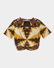 Afbeelding in Gallery-weergave laden, Melange 1 Women&#39;s Twist-Front Cropped Tee