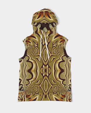 Wood Gold 2 Men's Premium Heavyweight Sleeveless Hoodie