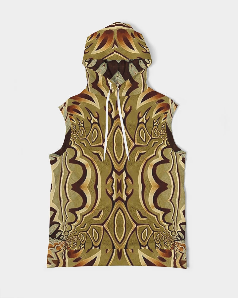 Wood Gold 2 Men's Premium Heavyweight Sleeveless Hoodie