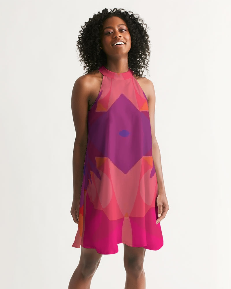 abstract22 Women's Halter Dress