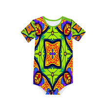 Load image into Gallery viewer, Custom All Over Print Baby&#39;s Short Sleeve Romper Jumpsuit