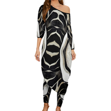 Load image into Gallery viewer, MC 3 Custom Women&#39;s Casual Two Piece Set Diagonal Shoulder Top &amp; Pants