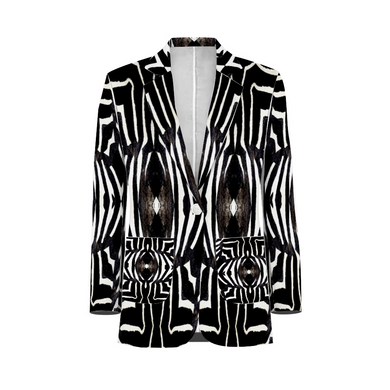 BW 1 All Over Print Men Casual Suit Blazer with Pockets Coat Fashion