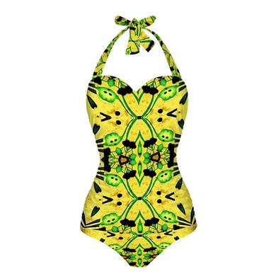 Ganjija 10 Women's Halterneck One Piece Swimsuit
