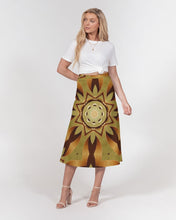 Afbeelding in Gallery-weergave laden, Wood Gold 1 Women&#39;s A-Line Midi Skirt