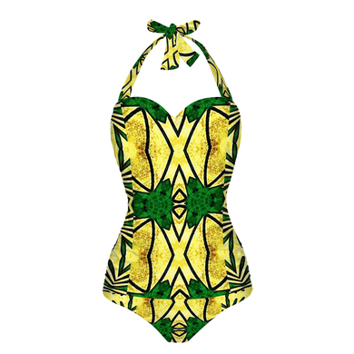 Ganjija 7 Women's Halterneck One Piece Swimsuit