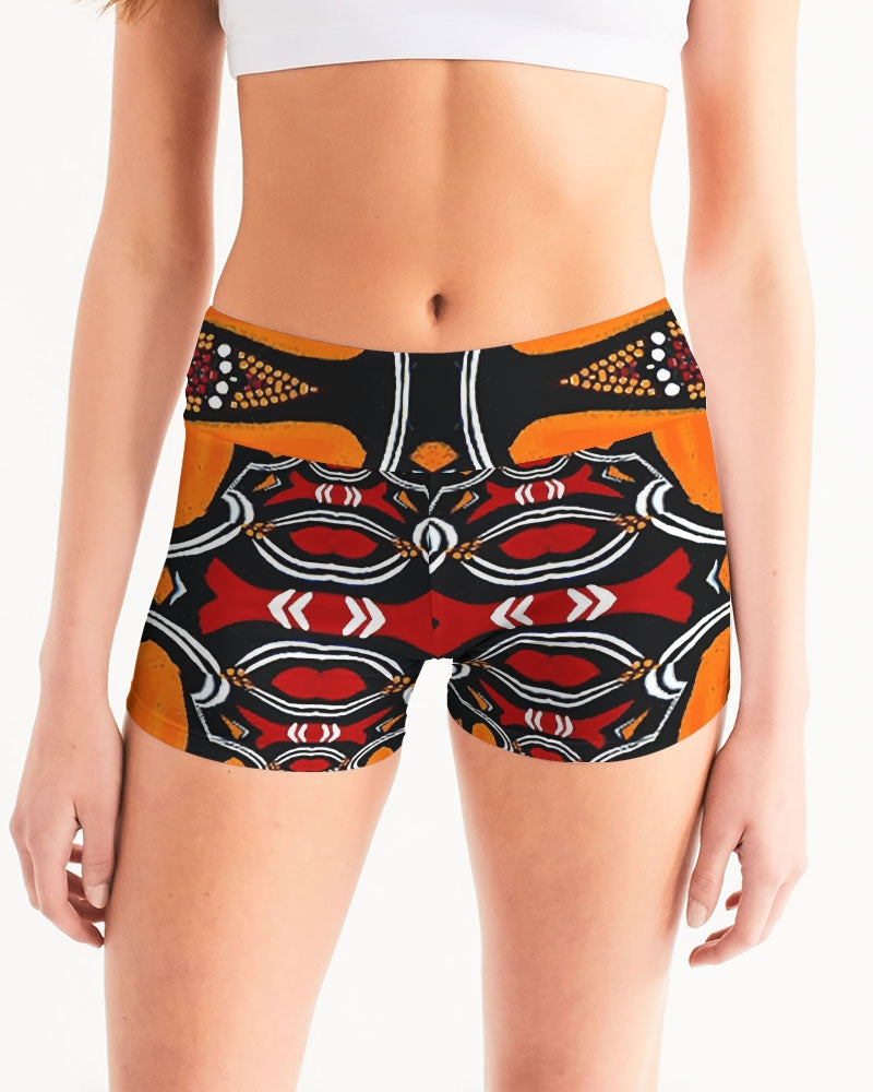 Tribal 11 Women's Mid-Rise Yoga Shorts