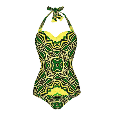Ganjija 2 Women's Halterneck One Piece Swimsuit