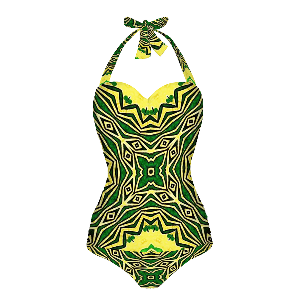 Ganjija 2 Women's Halterneck One Piece Swimsuit