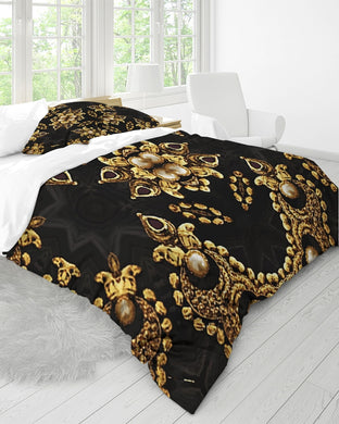 Black Gold 1 King Duvet Cover Set