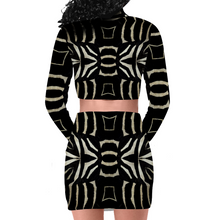 Afbeelding in Gallery-weergave laden, Funkee 1 Two Piece Long Sleeve Zip Up Top and Short Skirt Set