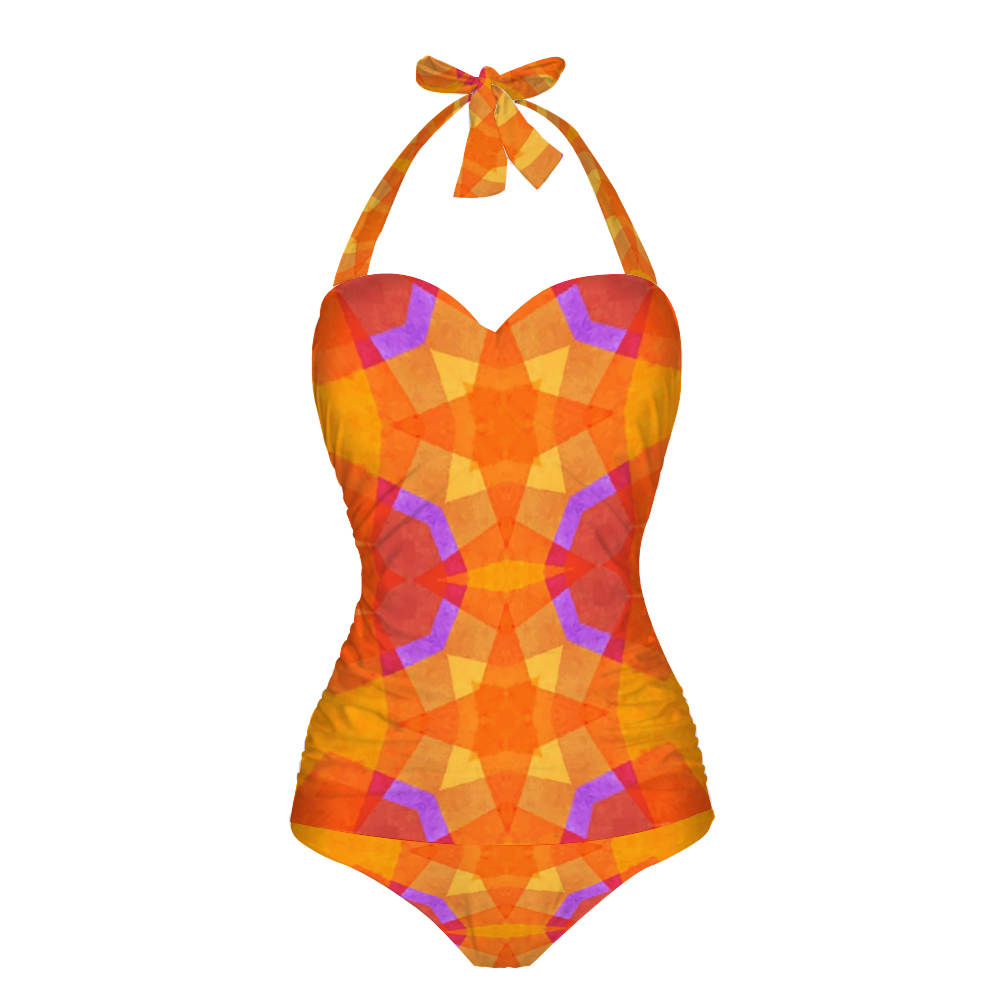 Leila 7  Women's Halterneck One Piece Swimsuit