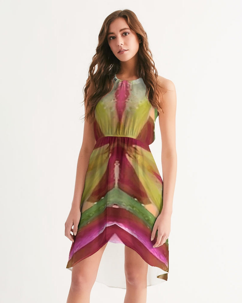 Blush 1 Women's High-Low Halter Dress