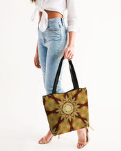 Cargar imagen en el visor de la galería, Wood Gold 1 Canvas Zip Tote