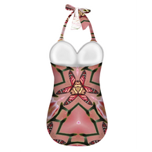 Load image into Gallery viewer, All Over Print Women&#39;s Halterneck One Piece Swimsuit