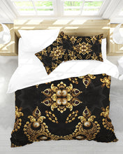 Afbeelding in Gallery-weergave laden, Black Gold 1 Queen Duvet Cover Set