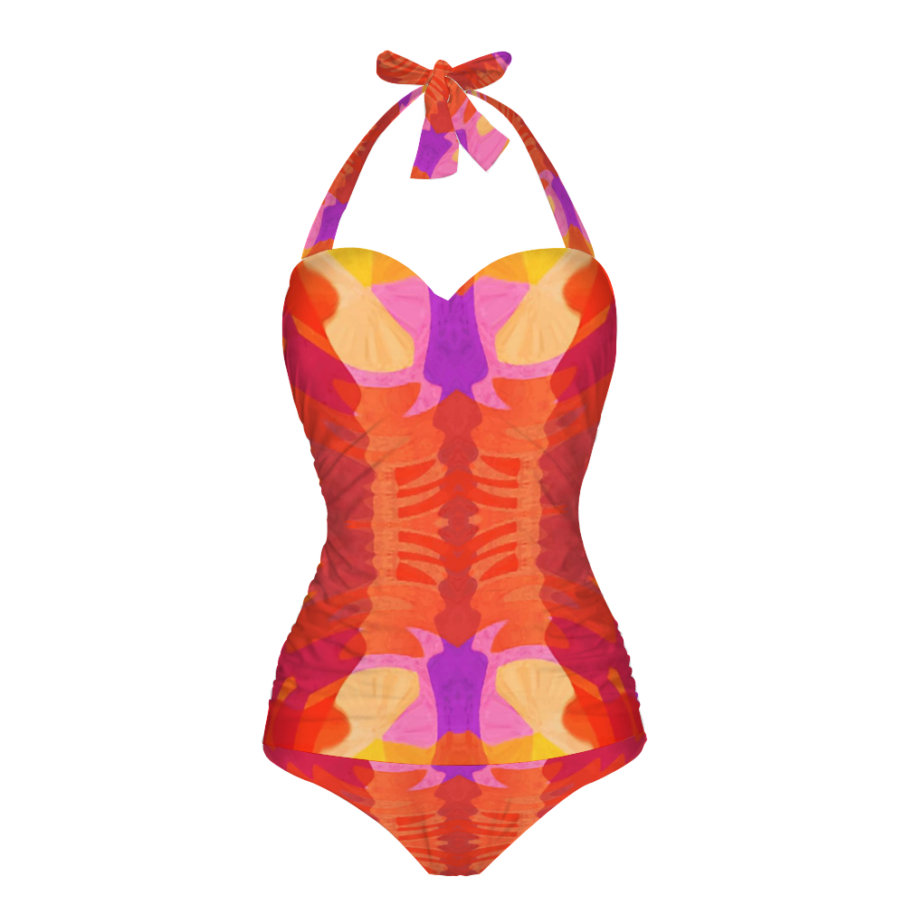 Leila 9 Women's Halterneck One Piece Swimsuit