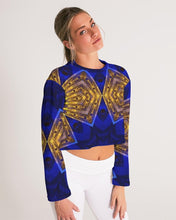 Afbeelding in Gallery-weergave laden, Lapiz Gold 1 Women&#39;s Cropped Sweatshirt