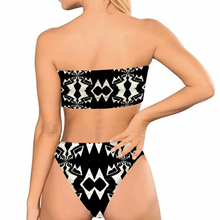Load image into Gallery viewer, Custom Women&#39;s All Over Print Bandeau Bikini with Padding Swimsuit