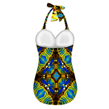 Afbeelding in Gallery-weergave laden, Azurea 1 Women&#39;s Halterneck One Piece Swimsuit