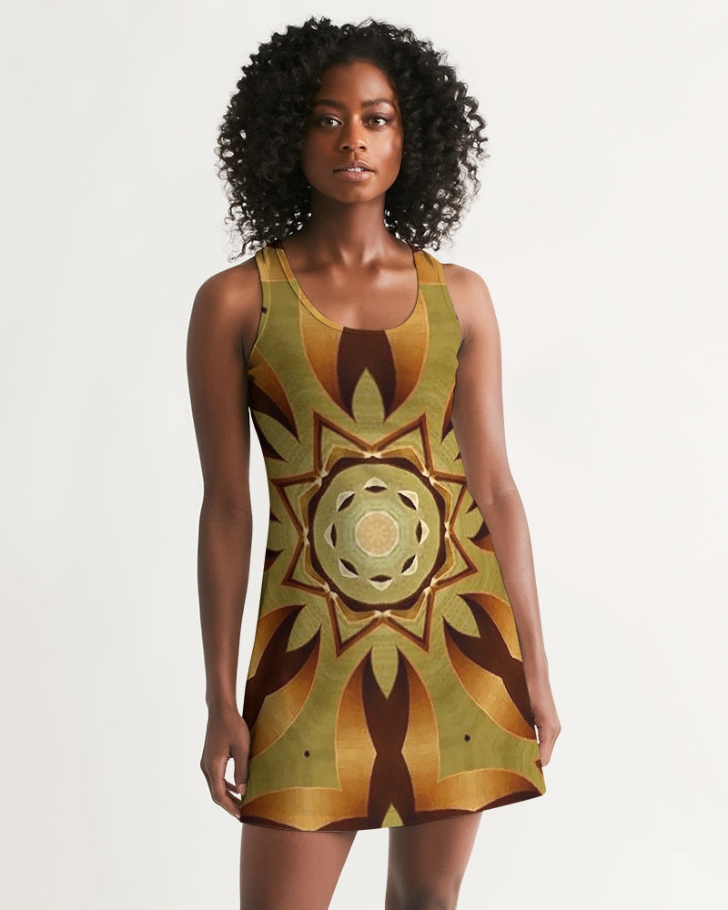 Wood Gold 1 Women's Racerback Dress