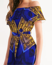 Afbeelding in Gallery-weergave laden, Lapiz Gold 1 Women&#39;s Off-Shoulder Dress