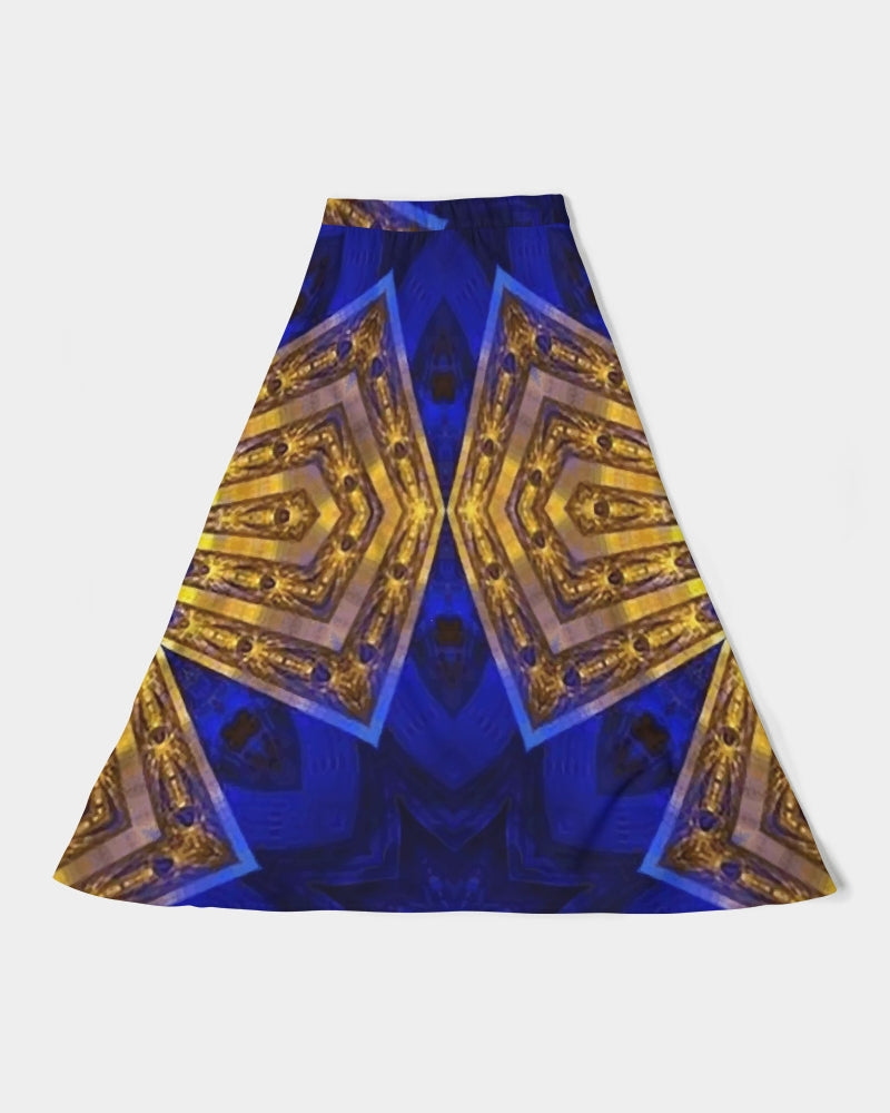 Lapiz Gold 1 Women's A-Line Midi Skirt