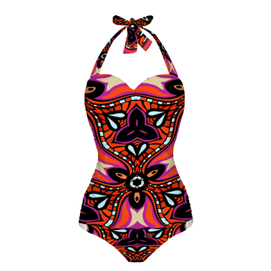 Rielle Women's Halterneck One Piece Swimsuit