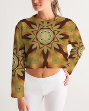 Afbeelding in Gallery-weergave laden, Wood Gold 1 Women&#39;s Cropped Sweatshirt