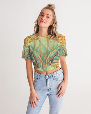 ostara24 Women's Twist-Front Cropped Tee