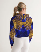 Afbeelding in Gallery-weergave laden, Lapiz Gold 1 Women&#39;s Cropped Hoodie