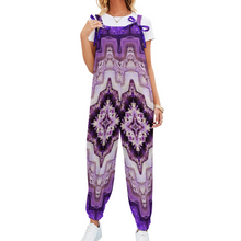 Load image into Gallery viewer, Amethyst 1 Custom All Over Print Women&#39;s Jumpsuit with Suspender