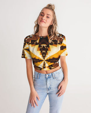 Melange 1 Women's Twist-Front Cropped Tee