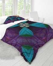 Cargar imagen en el visor de la galería, Night Flower Queen Duvet Cover Set